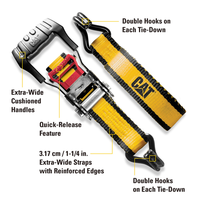4PC 1.25"X16FT RATCHET TIE DOWN - Image 5